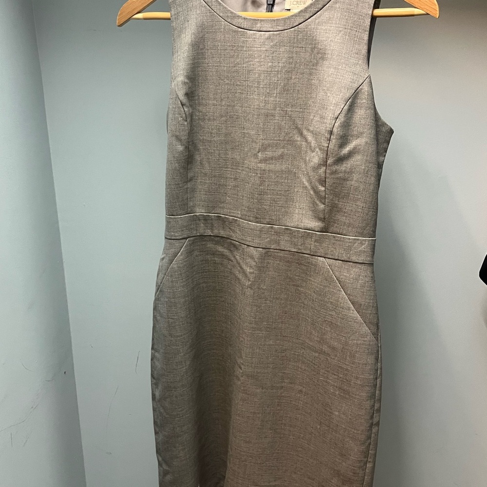 J. Crew Classic Gray Midi Dress